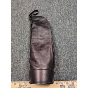 John Cole Joseph Phelps Leather Wine Bottle Carrier Insulated Brown Shearling